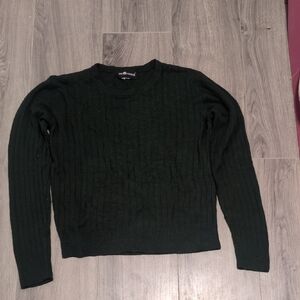 Dark Green Cable Knit Sweater